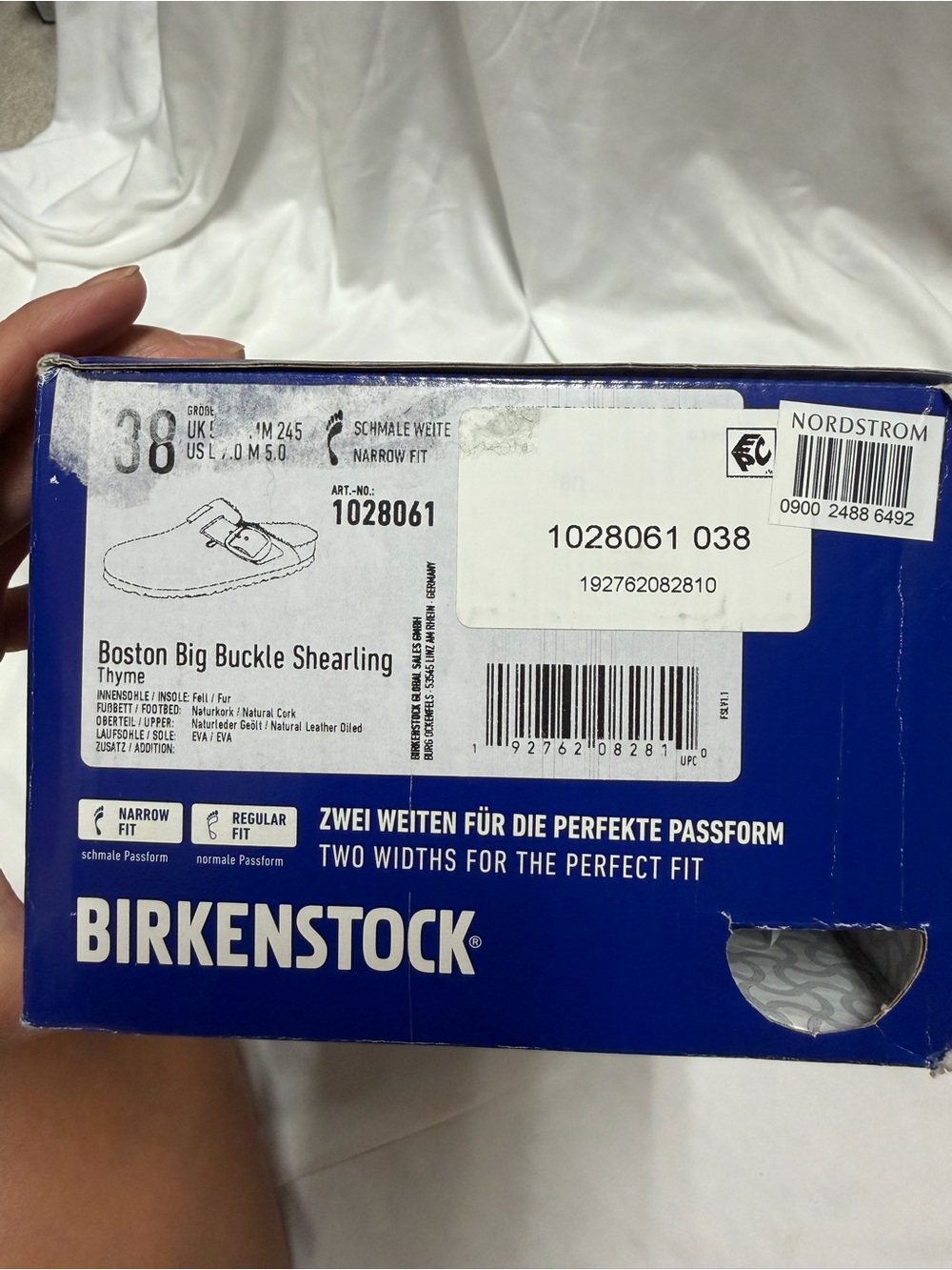 NIB Birkenstock Boston Big Buckle Shearling in Thyme size 38 - Picture 4 of 4